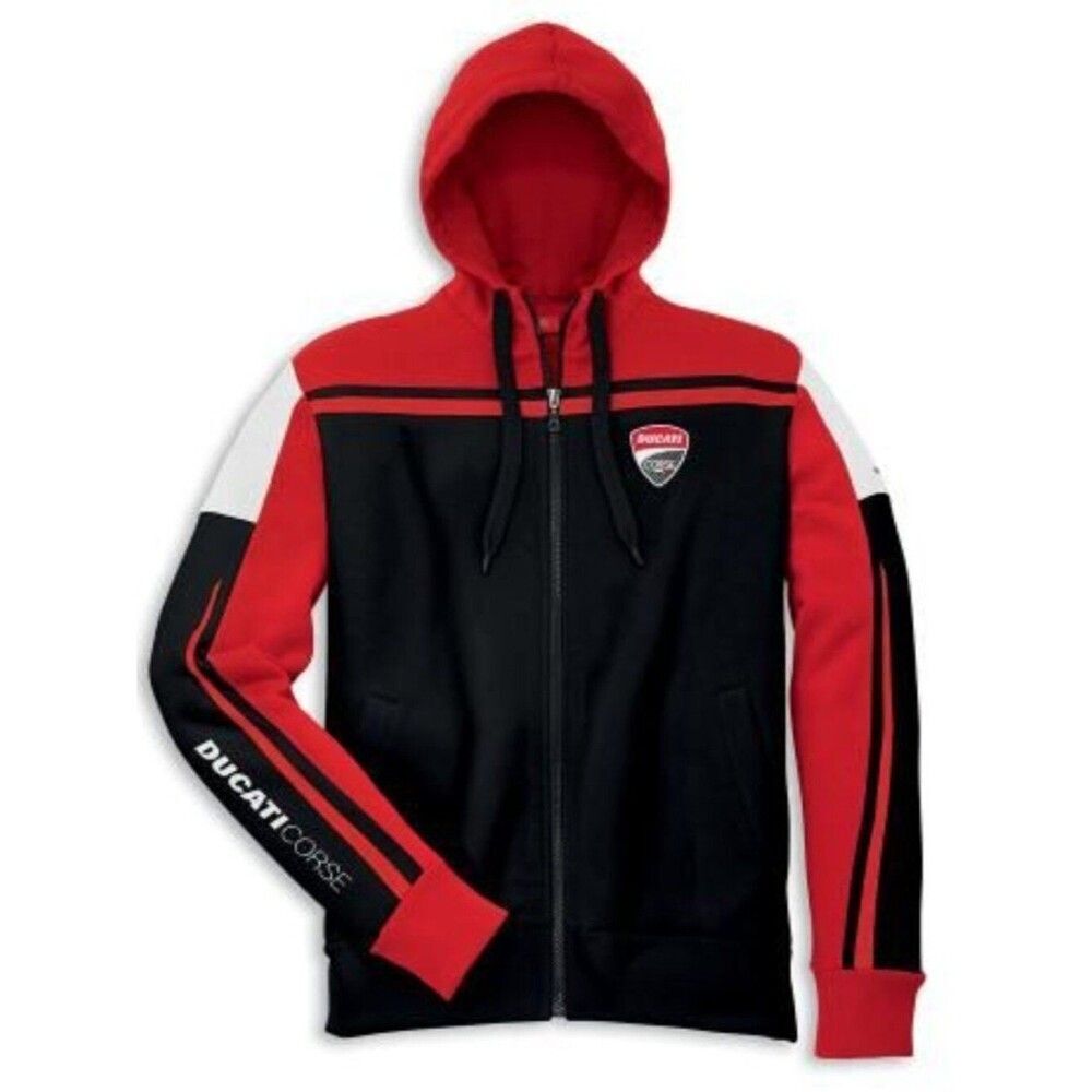 Ducati Corse 16 Performance Full Zip Hoodie Sweatshirt Size Large (G)